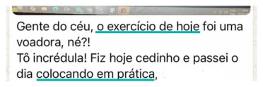 Depoimento de participante do desafio