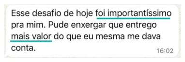 Depoimento de participante do desafio
