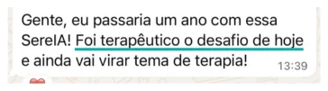 Depoimento de participante do desafio