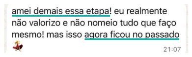 Depoimento de participante do desafio