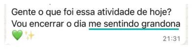Depoimento de participante do desafio