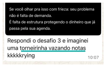 Depoimento de participante do desafio